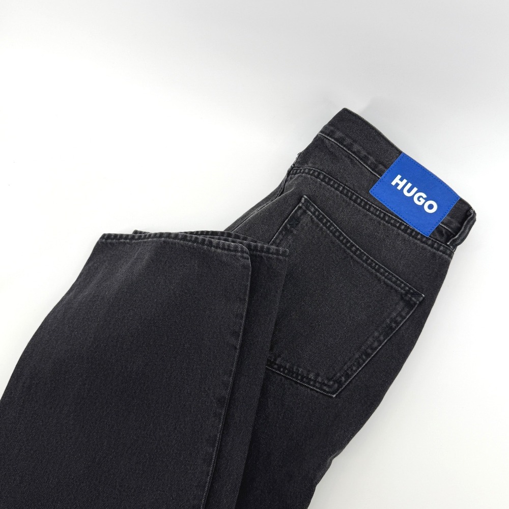HUGO Hugo Boss Jonah Straight Leg Jeans Mens 36x32 Washed Black 50511507